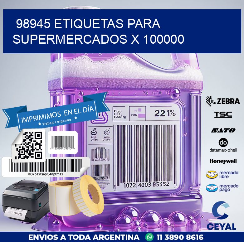 98945 ETIQUETAS PARA SUPERMERCADOS X 100000