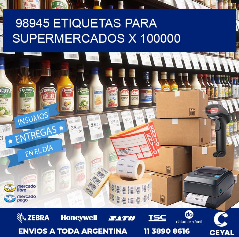 98945 ETIQUETAS PARA SUPERMERCADOS X 100000