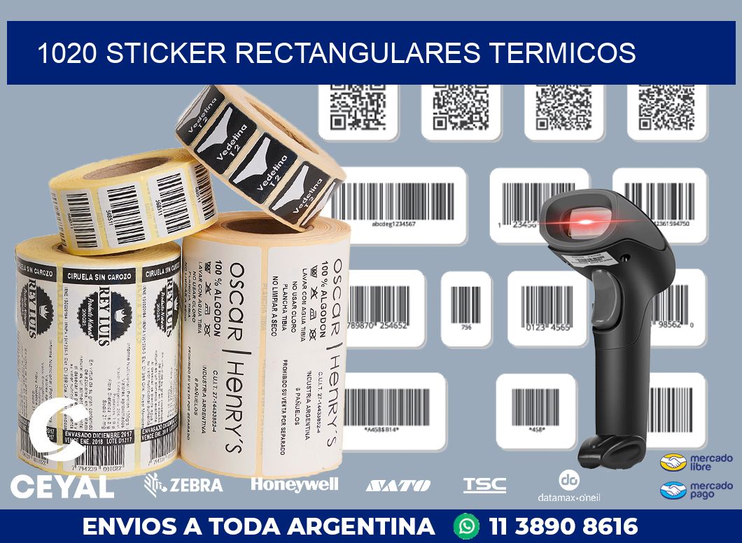 1020 Sticker rectangulares termicos