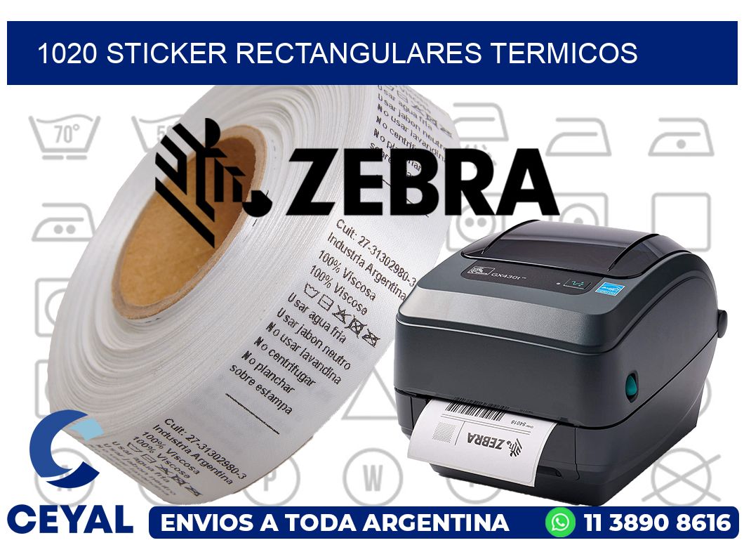 1020 Sticker rectangulares termicos