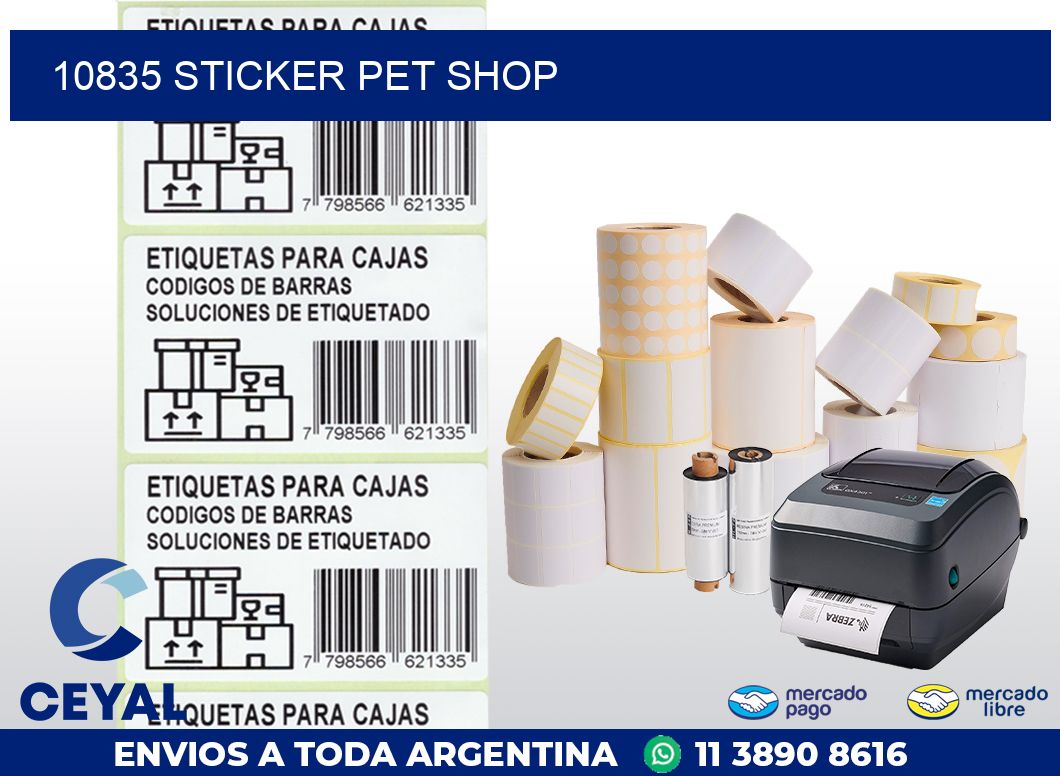 10835 STICKER PET SHOP