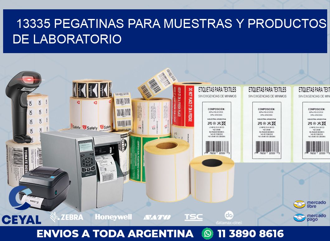 13335 PEGATINAS PARA MUESTRAS Y PRODUCTOS DE LABORATORIO