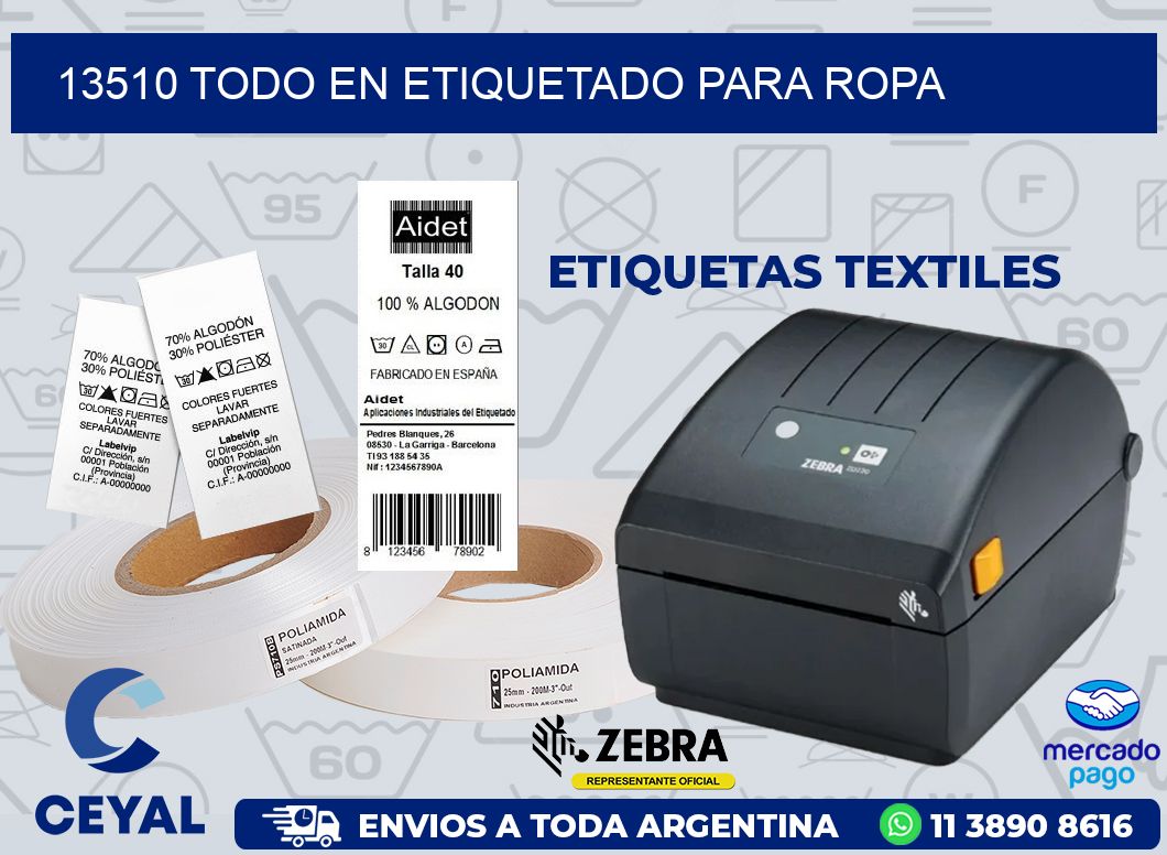 13510 TODO EN ETIQUETADO PARA ROPA