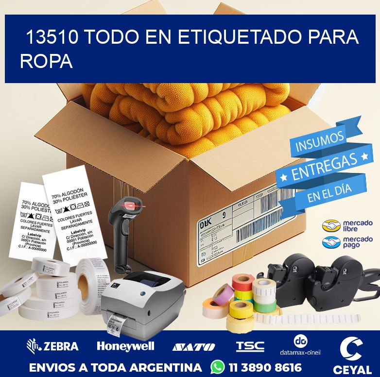 13510 TODO EN ETIQUETADO PARA ROPA