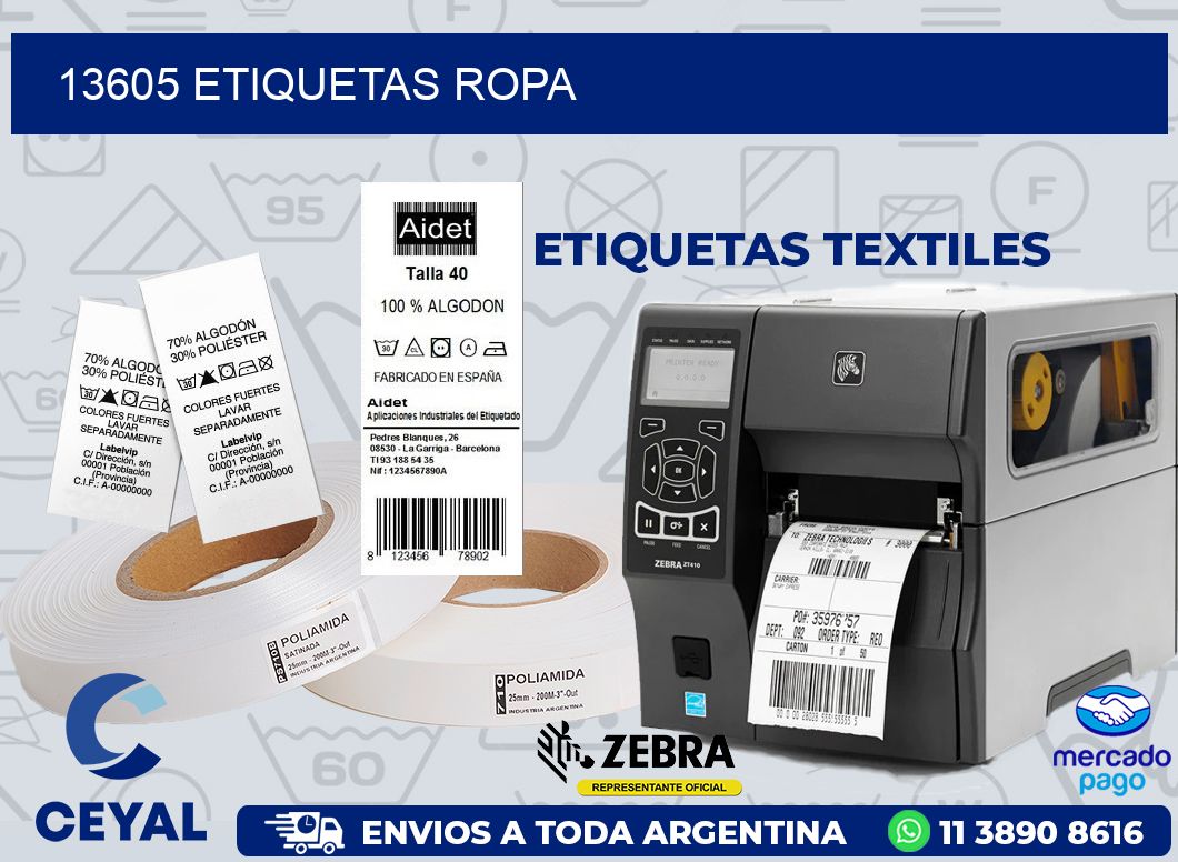 13605 ETIQUETAS ROPA