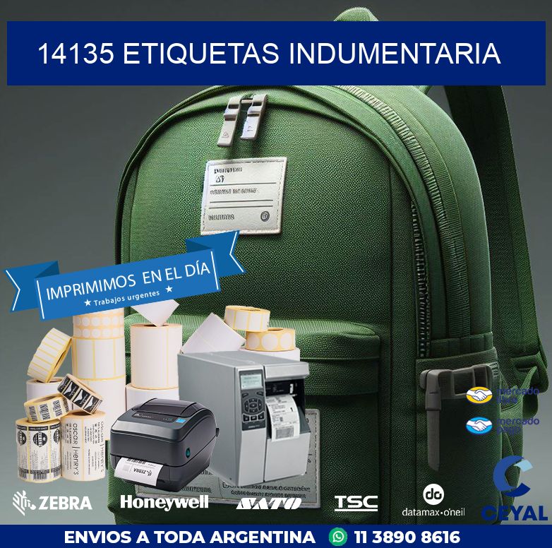 14135 ETIQUETAS INDUMENTARIA