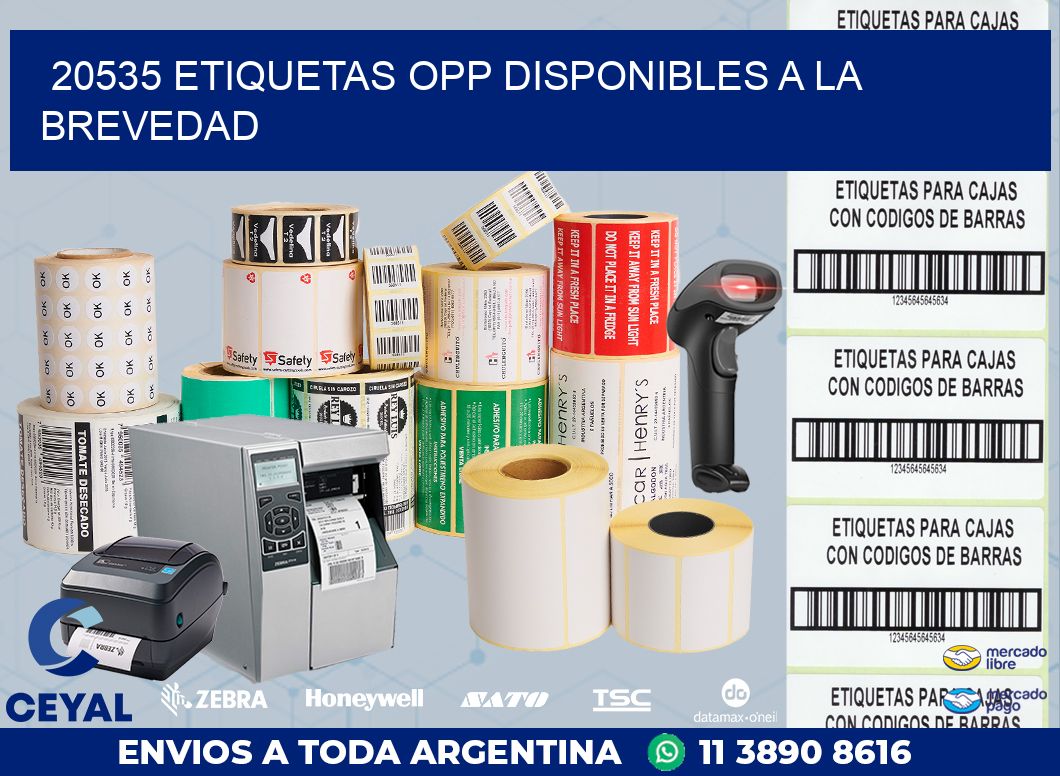 20535 ETIQUETAS OPP DISPONIBLES A LA BREVEDAD