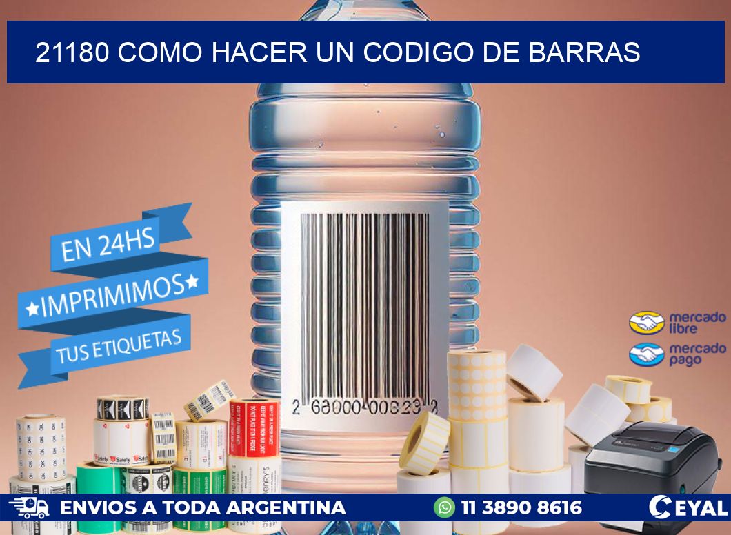 21180 como hacer un codigo de barras