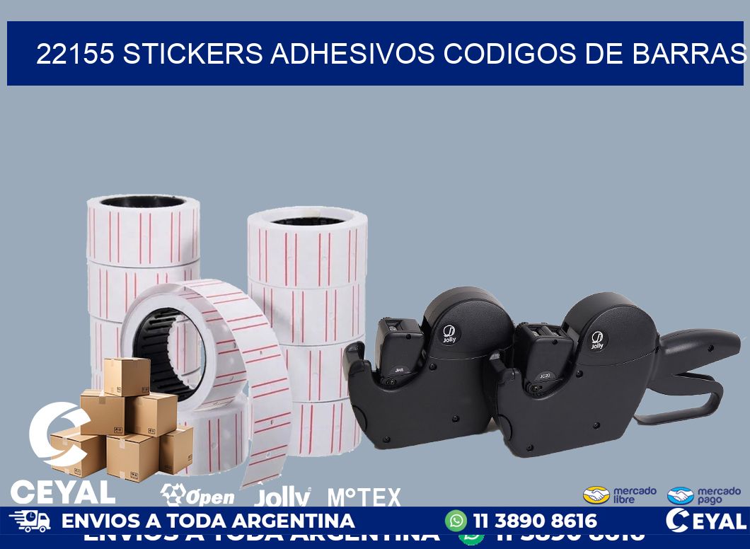 22155 stickers adhesivos codigos de barras