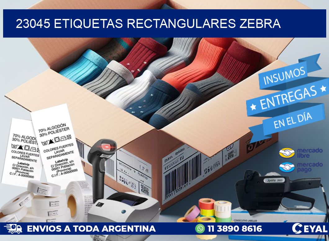 23045 etiquetas rectangulares zebra