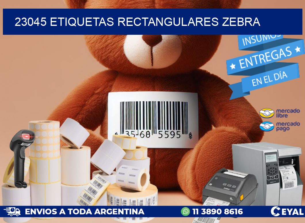 23045 etiquetas rectangulares zebra