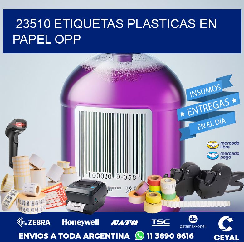 23510 ETIQUETAS PLASTICAS EN PAPEL OPP