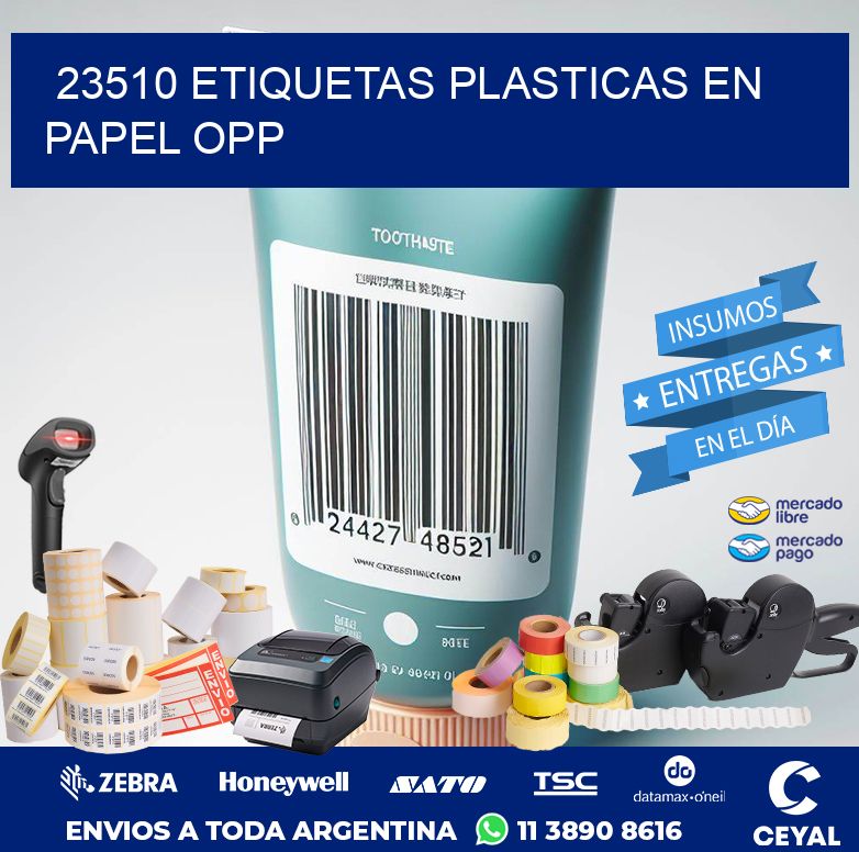 23510 ETIQUETAS PLASTICAS EN PAPEL OPP