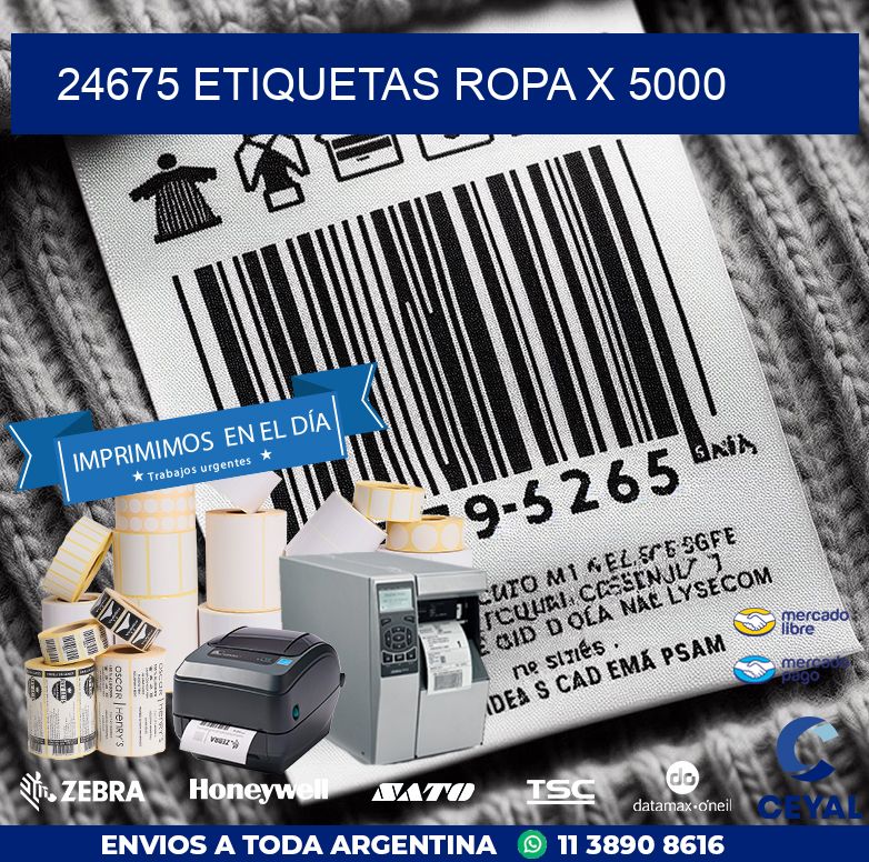 24675 ETIQUETAS ROPA X 5000