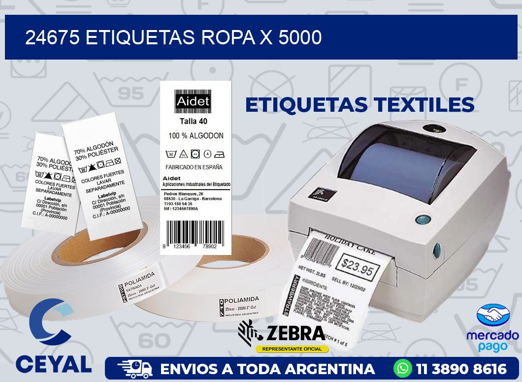 24675 ETIQUETAS ROPA X 5000