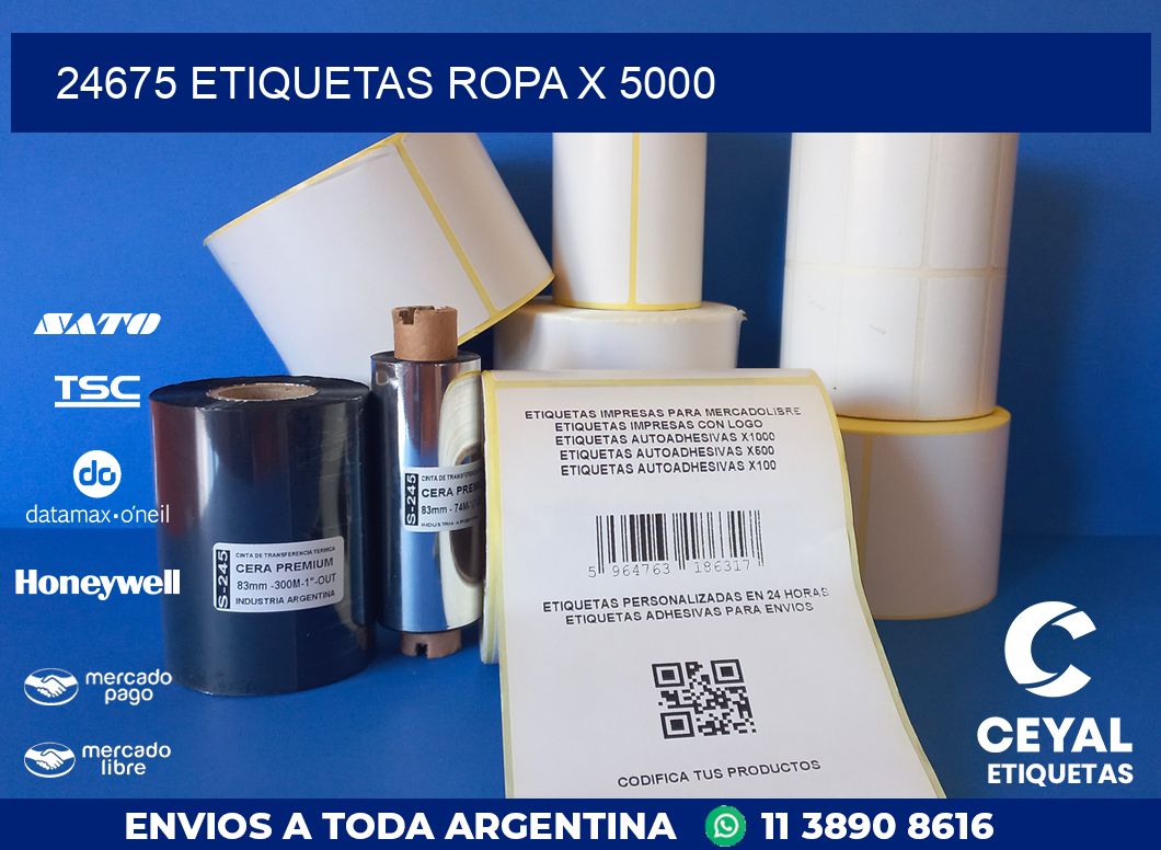 24675 ETIQUETAS ROPA X 5000