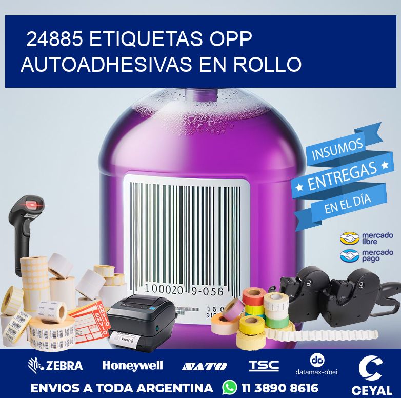 24885 ETIQUETAS OPP AUTOADHESIVAS EN ROLLO