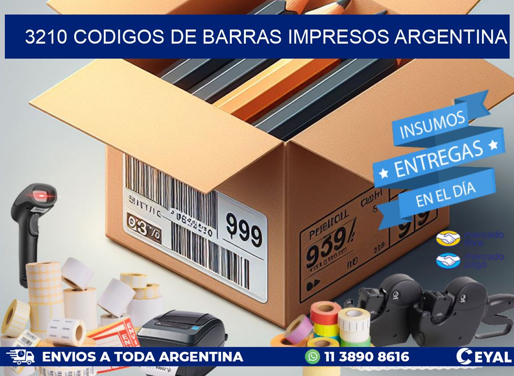 3210 codigos de barras impresos argentina