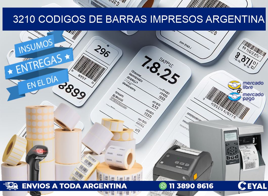 3210 codigos de barras impresos argentina