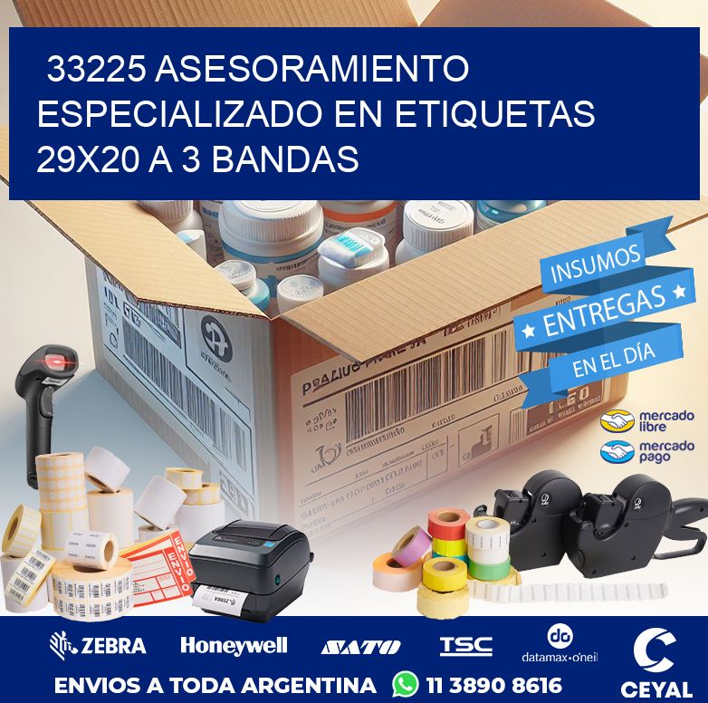 33225 ASESORAMIENTO ESPECIALIZADO EN ETIQUETAS 29X20 A 3 BANDAS