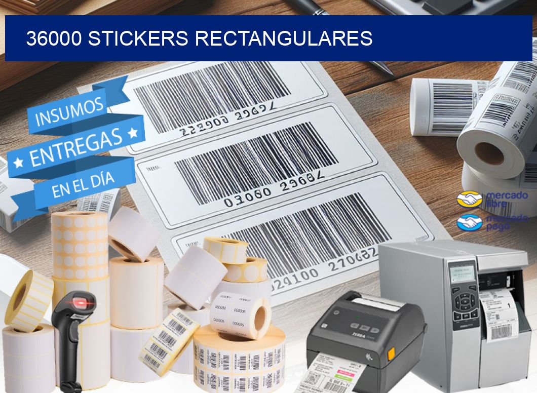 36000 Stickers rectangulares