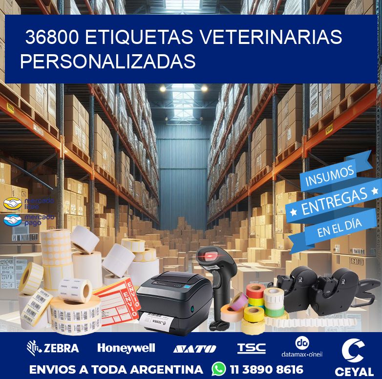 36800 ETIQUETAS VETERINARIAS PERSONALIZADAS