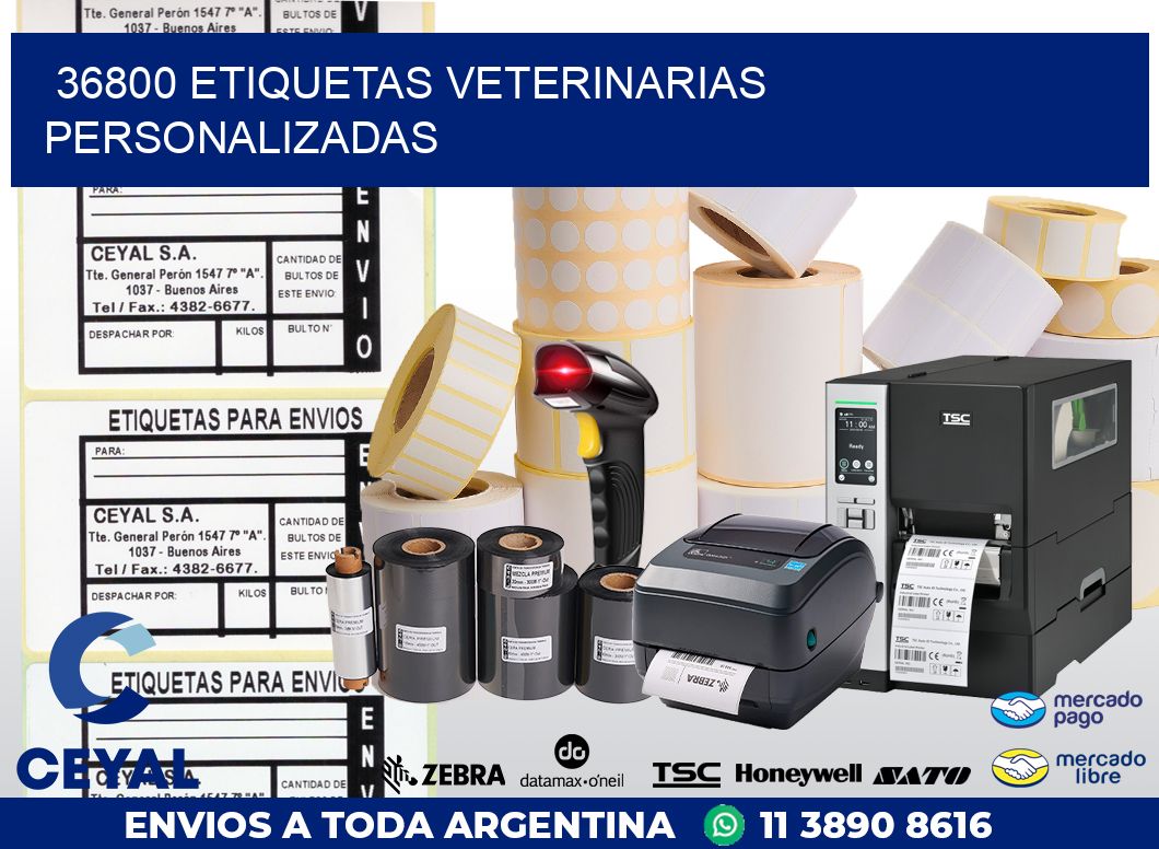 36800 ETIQUETAS VETERINARIAS PERSONALIZADAS