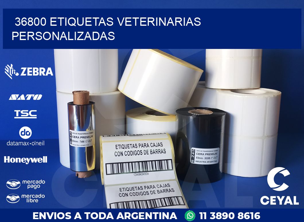 36800 ETIQUETAS VETERINARIAS PERSONALIZADAS