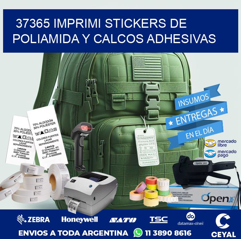 37365 IMPRIMI STICKERS DE POLIAMIDA Y CALCOS ADHESIVAS
