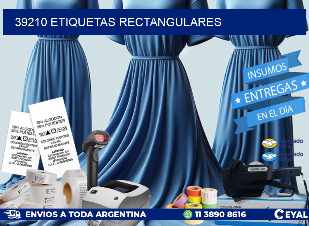 39210 etiquetas rectangulares
