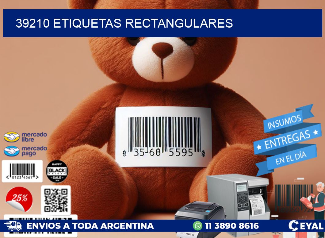 39210 etiquetas rectangulares