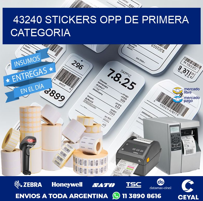 43240 STICKERS OPP DE PRIMERA CATEGORIA