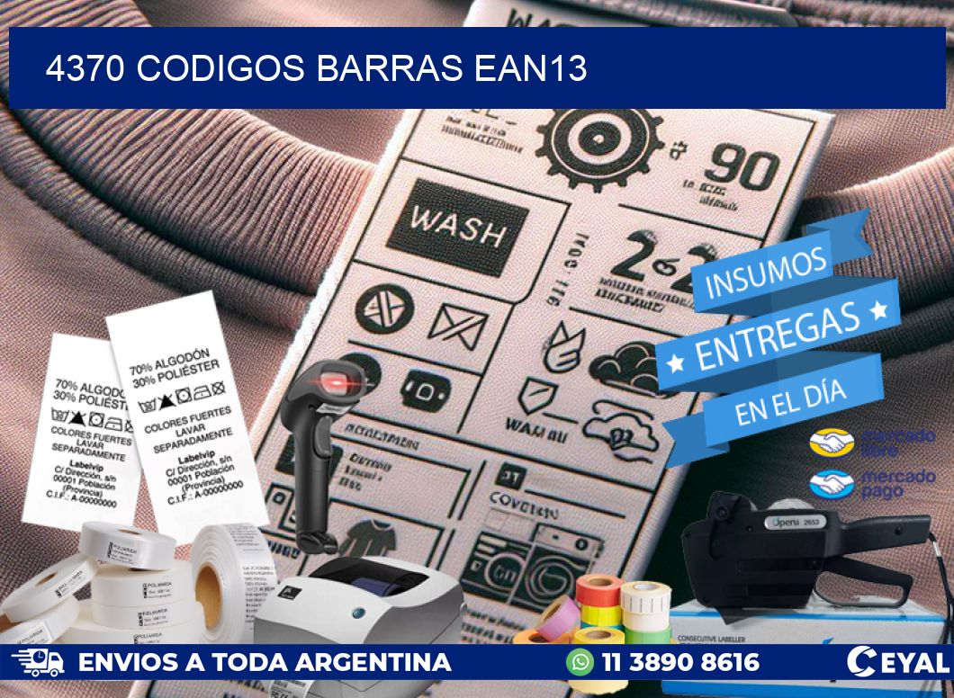 4370 CODIGOS BARRAS EAN13