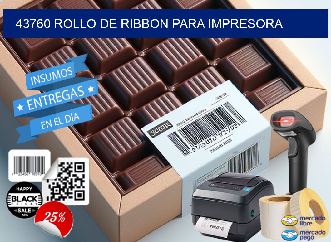 43760 ROLLO DE RIBBON PARA IMPRESORA