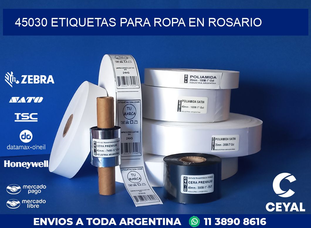 45030 ETIQUETAS PARA ROPA EN ROSARIO