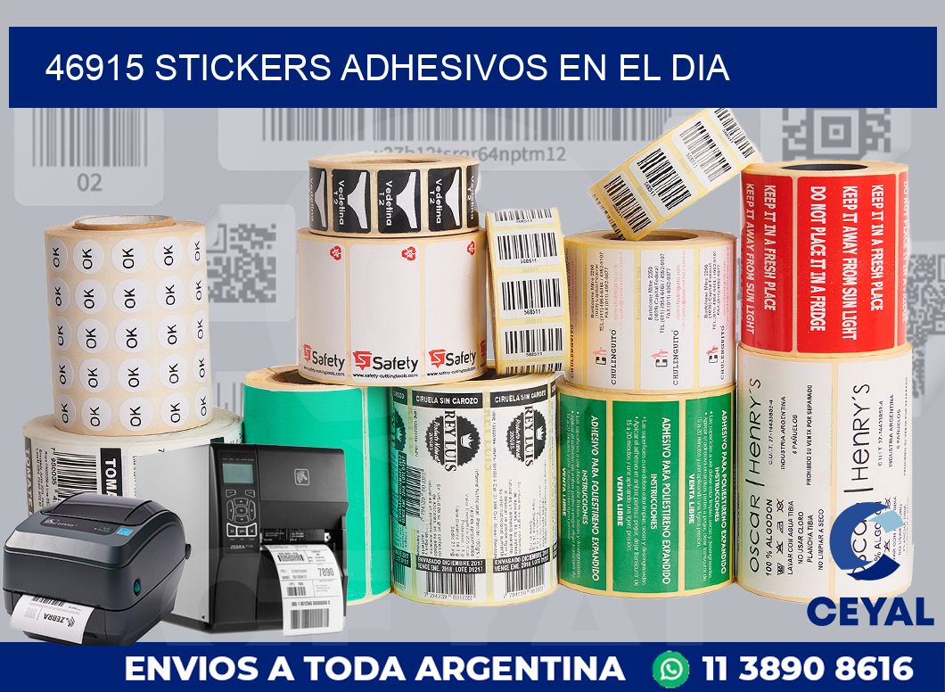 46915 stickers adhesivos en el dia