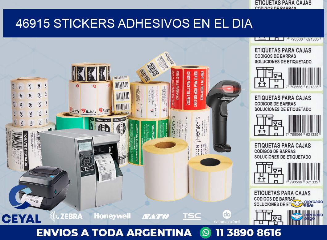 46915 stickers adhesivos en el dia