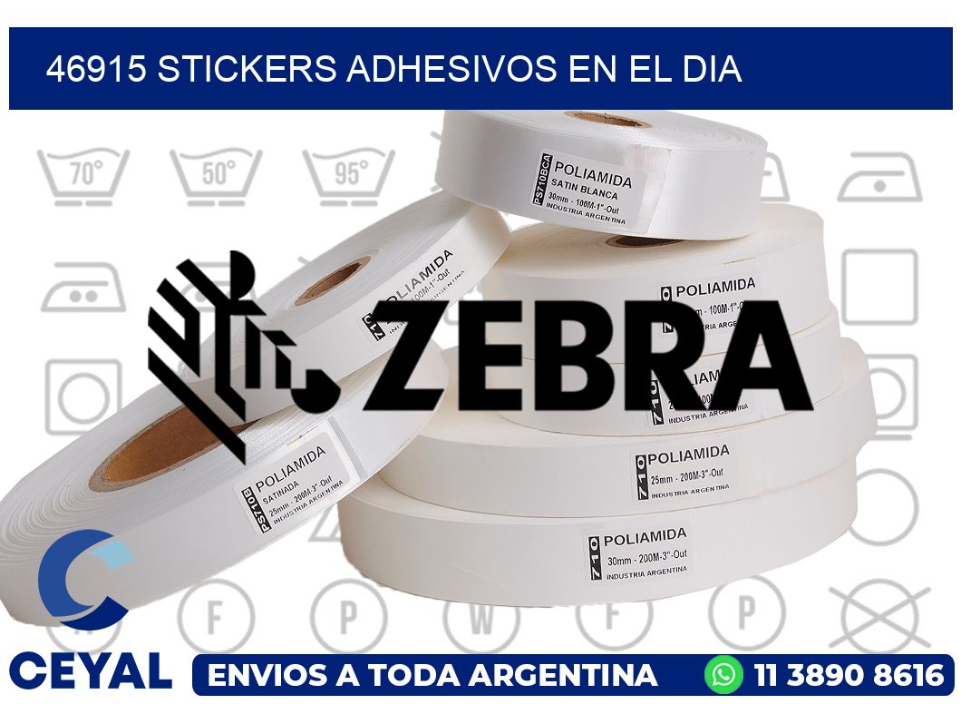 46915 stickers adhesivos en el dia