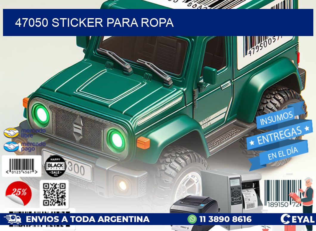 47050 STICKER PARA ROPA