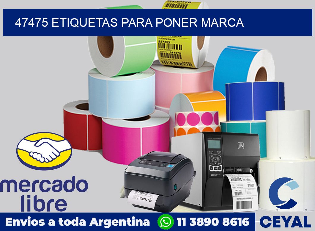 47475 ETIQUETAS PARA PONER MARCA