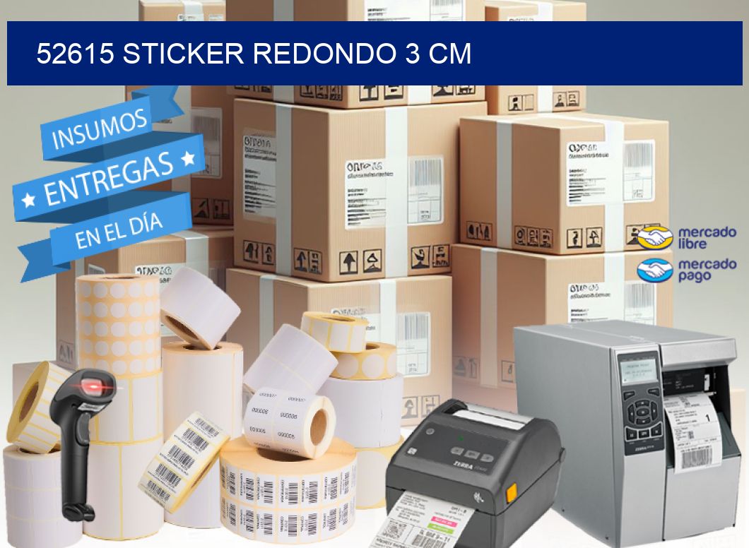 52615 STICKER REDONDO 3 CM