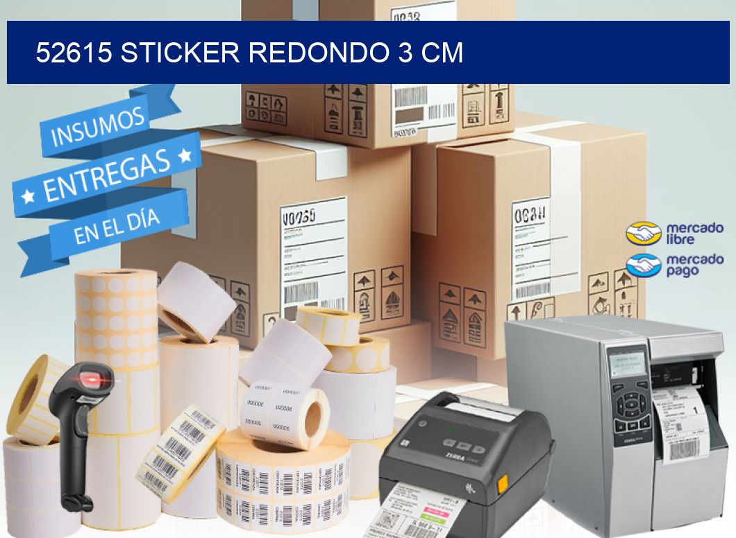 52615 STICKER REDONDO 3 CM