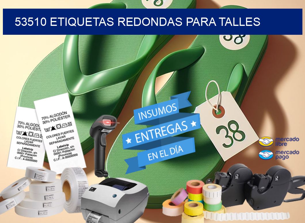 53510 ETIQUETAS REDONDAS PARA TALLES