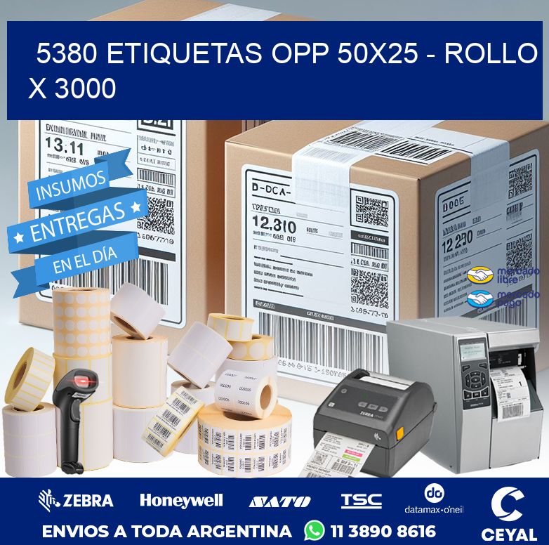 5380 ETIQUETAS OPP 50X25 - ROLLO X 3000