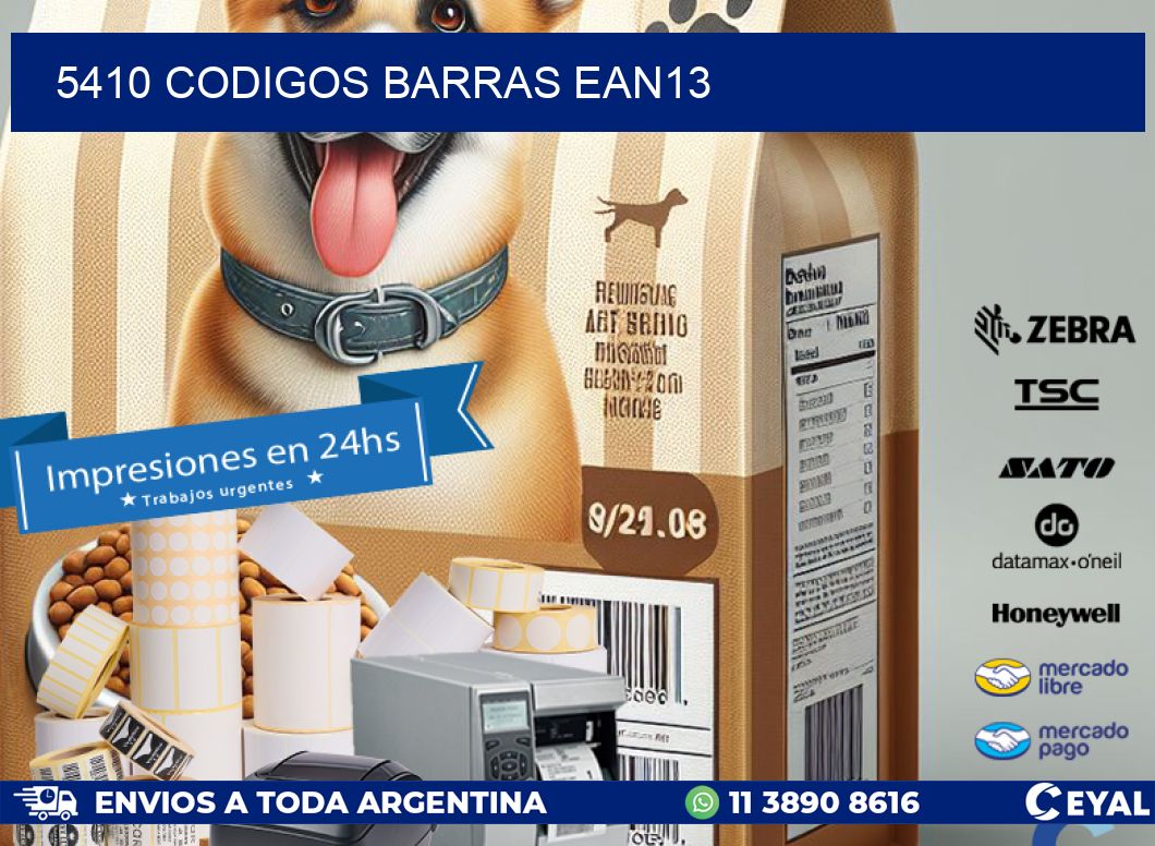 5410 CODIGOS BARRAS EAN13