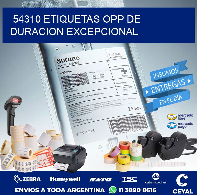 54310 ETIQUETAS OPP DE DURACION EXCEPCIONAL