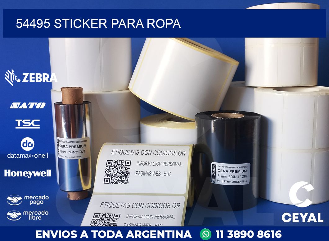 54495 STICKER PARA ROPA