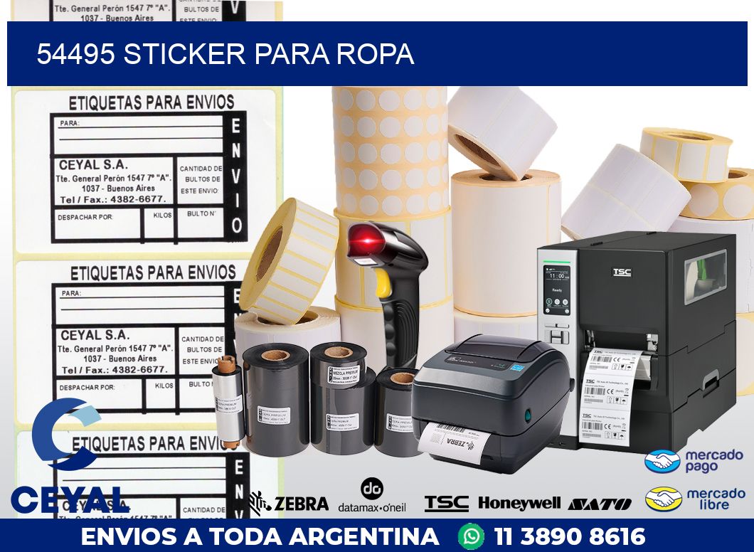 54495 STICKER PARA ROPA