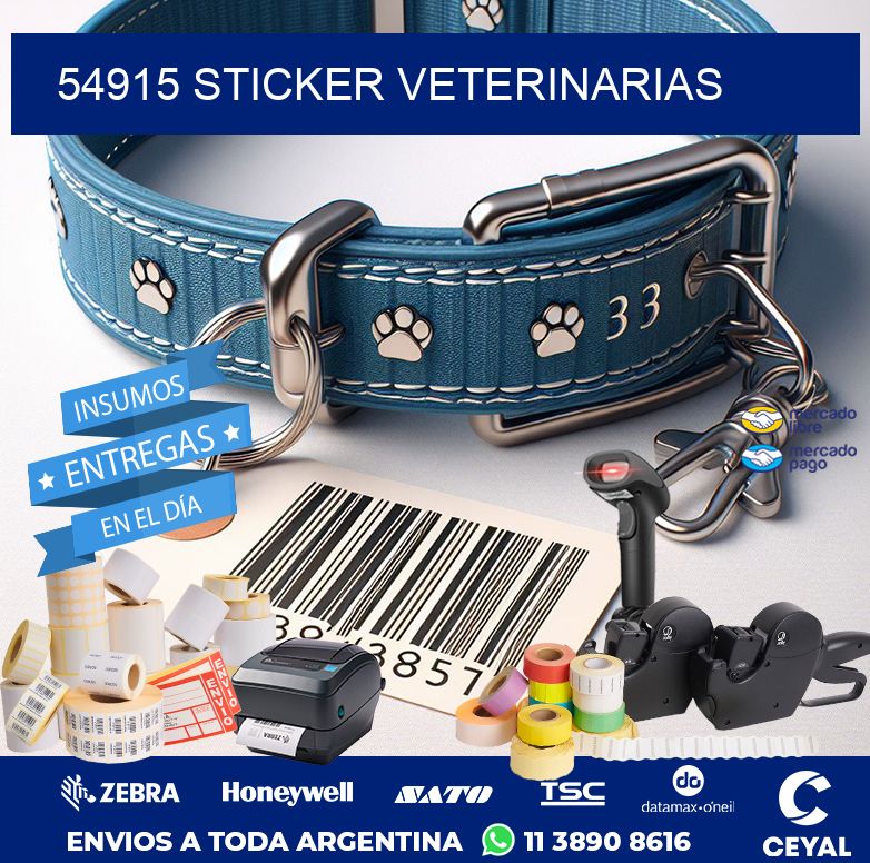 54915 STICKER VETERINARIAS