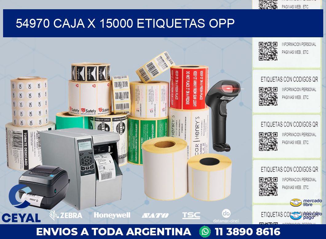 54970 CAJA X 15000 ETIQUETAS OPP